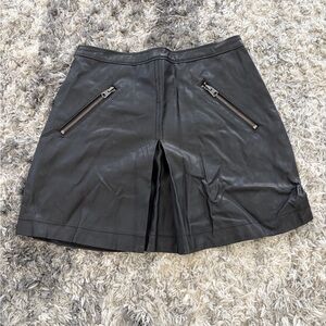 Abercrombie & Fitch Black Leather Skirt